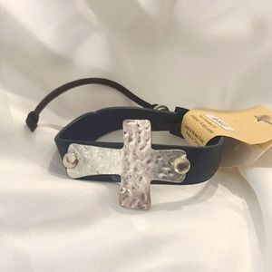Atelier Village leather Cross Bracelet